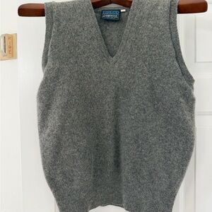 Lands' End Charcoal Wool Vest